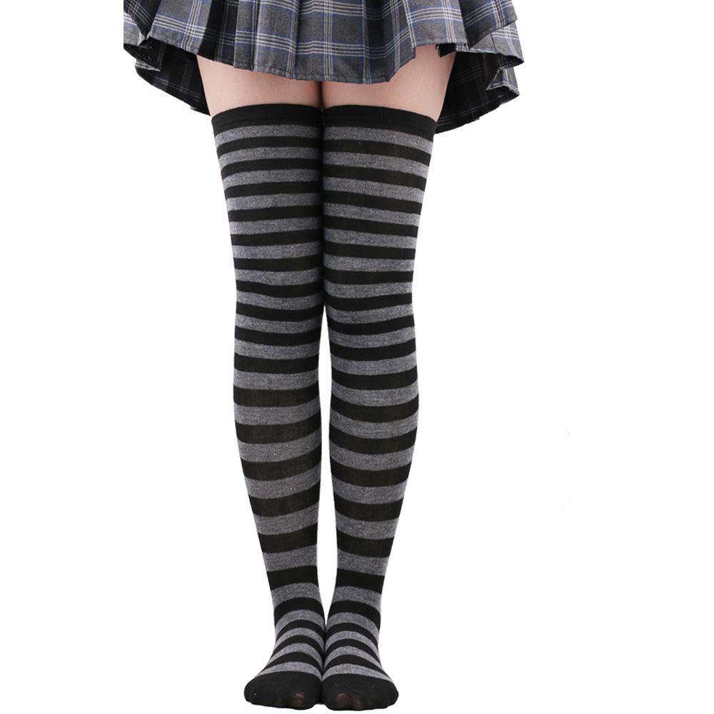 Striped Socks Hold - ups Women Over The Knee Halloween - Amazitshop