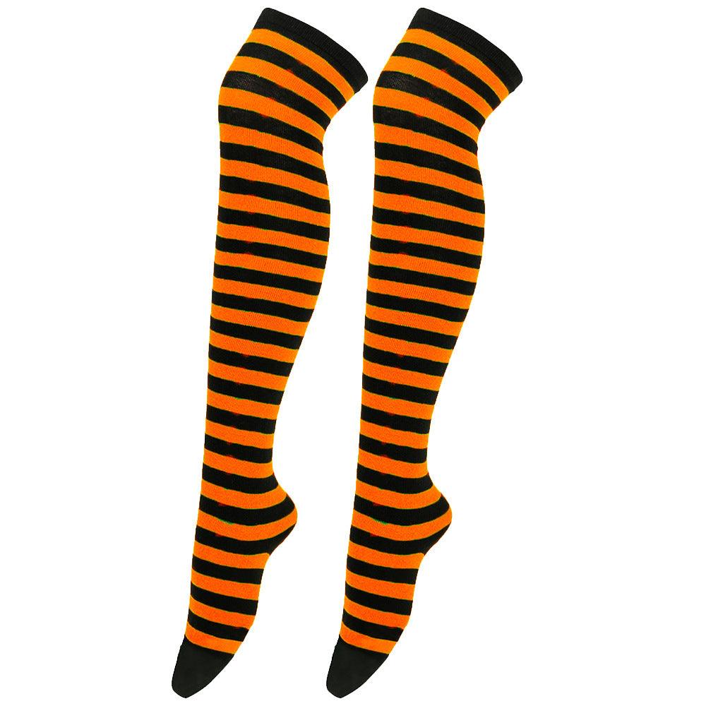 Striped Socks Hold - ups Women Over The Knee Halloween - Amazitshop