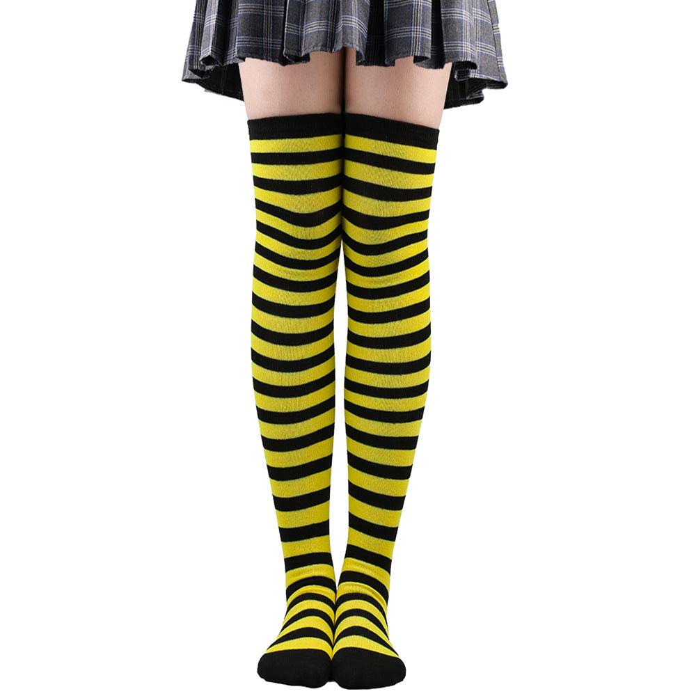 Striped Socks Hold - ups Women Over The Knee Halloween - Amazitshop