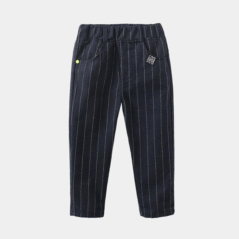 Striped Trousers Boys Kids Kids Elastic Waist Casual Pants - Amazitshop