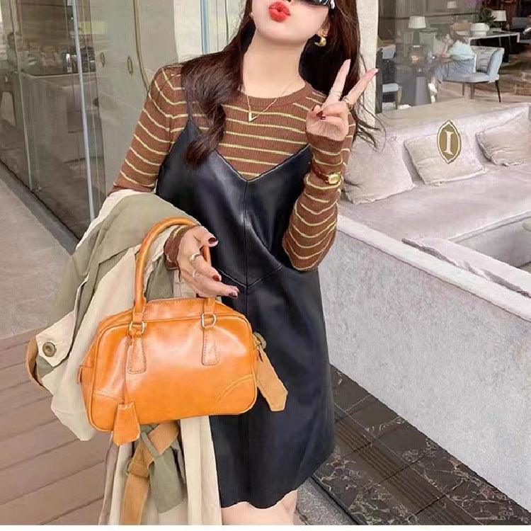 Striped Women's Round Neck Sweater - Amazitshop