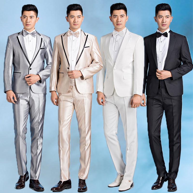 Suit Men Suit Groom Wedding Best Man Dress Slim Fit - Amazitshop