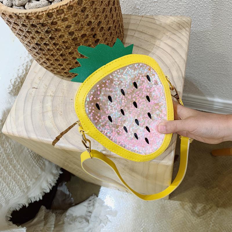 Summer Children's Pineapple Strawberry One Shoulder Jelly Bag - Amazitshop