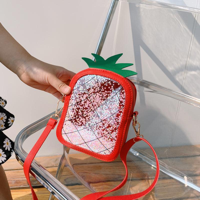 Summer Children's Pineapple Strawberry One Shoulder Jelly Bag - Amazitshop