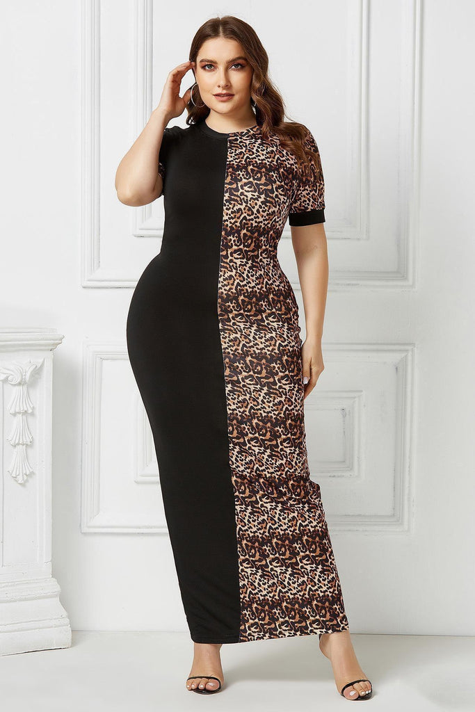 Summer fat women long dresses slim bodycon dress - Amazitshop