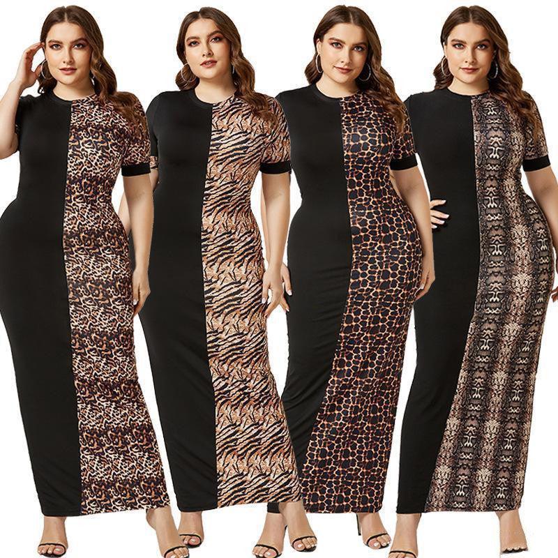 Summer fat women long dresses slim bodycon dress - Amazitshop