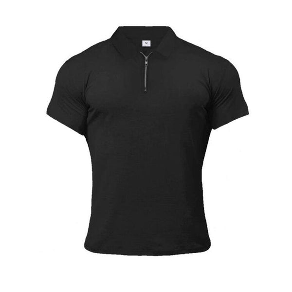 Summer Lapels Short Sleeve Fitness T-shirt Sports Polo Shirts - Amazitshop