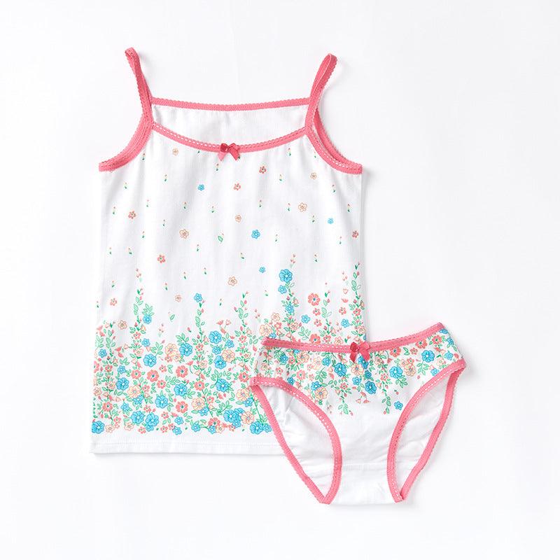 Summer Loungewear Kids Sling Pajamas Two - piece Set - Amazitshop