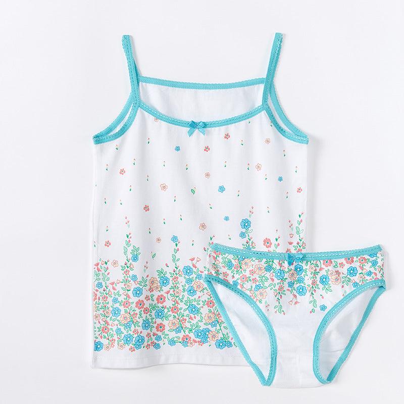 Summer Loungewear Kids Sling Pajamas Two - piece Set - Amazitshop