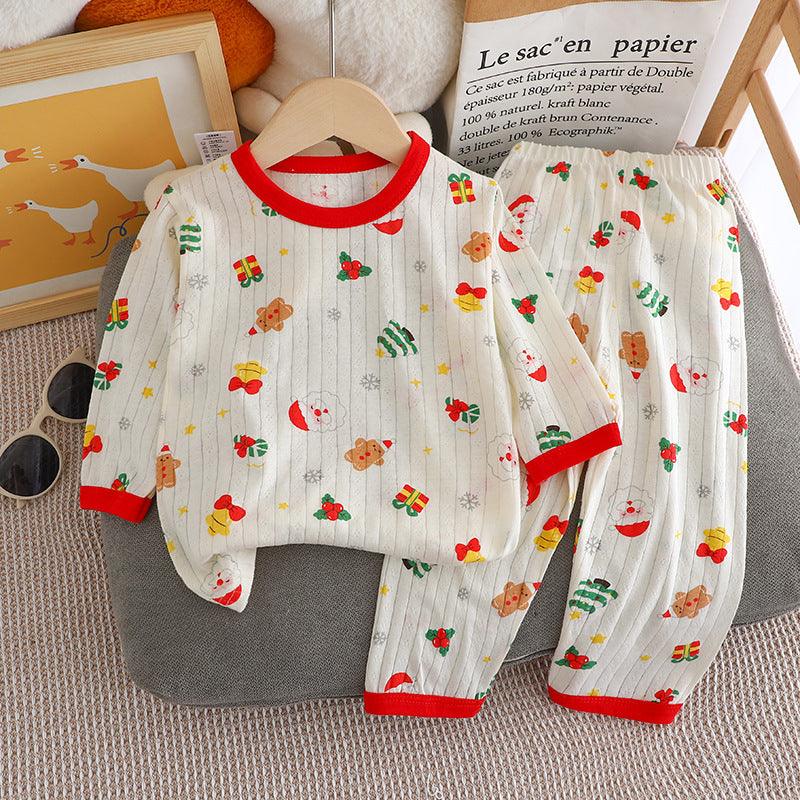 Summer New Children's Loungewear Boys Air Conditioning Clothes Korean Girls Cotton Thin Suit Baby Pajamas - Amazitshop