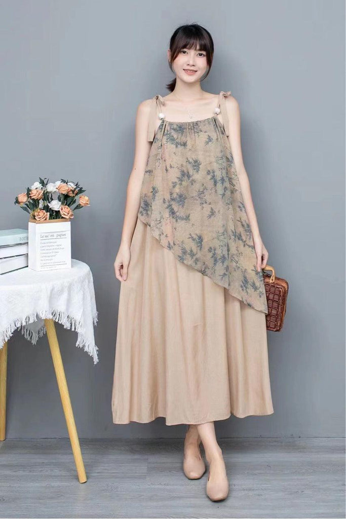 Summer New French Minority Design Embroidered Sweet Gentle Sling Dress Women - Amazitshop