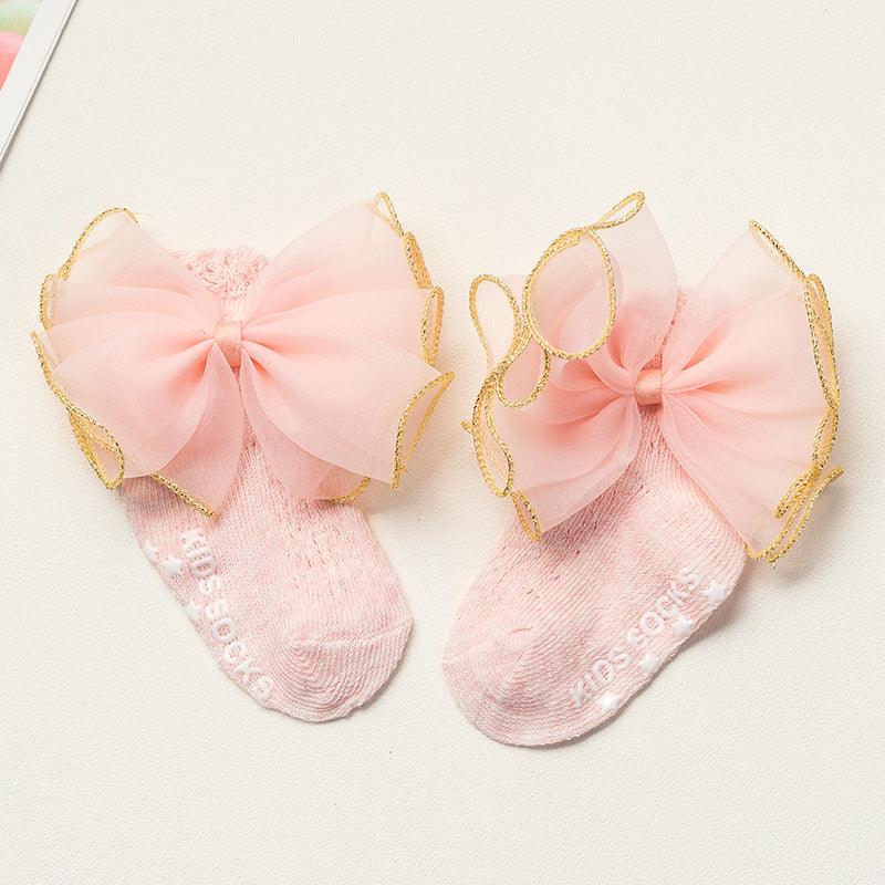 Summer Newborns 0 - 6 - 12 Months Bowknot Cotton Socks - Amazitshop