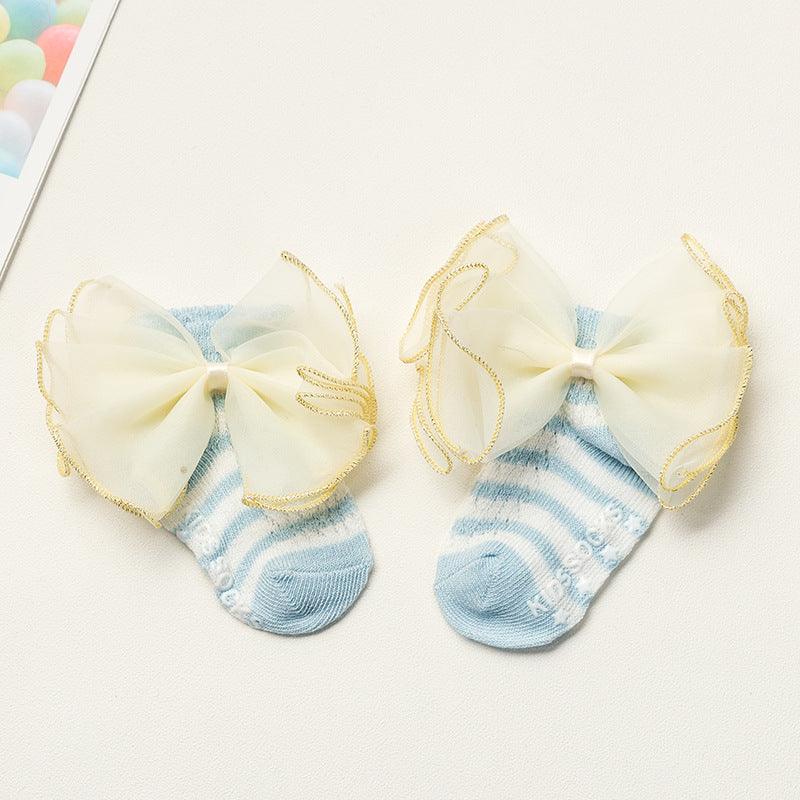 Summer Newborns 0 - 6 - 12 Months Bowknot Cotton Socks - Amazitshop