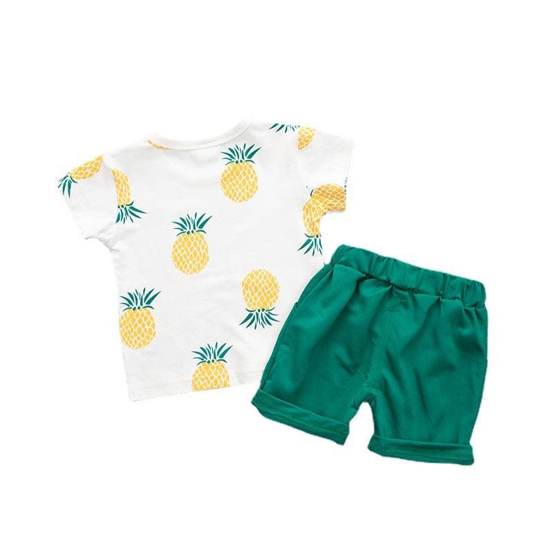 Summer Short - sleeved Suit Kids T-shirt Clothes Kids Shorts Two - piece Suit - Amazitshop