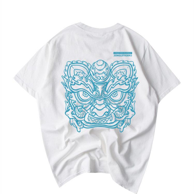 Summer tiger print loose t-shirt - Amazitshop