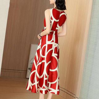 Summer Women Dress Fashion Elegant O Neck Office Lady Dress - Amazitshop