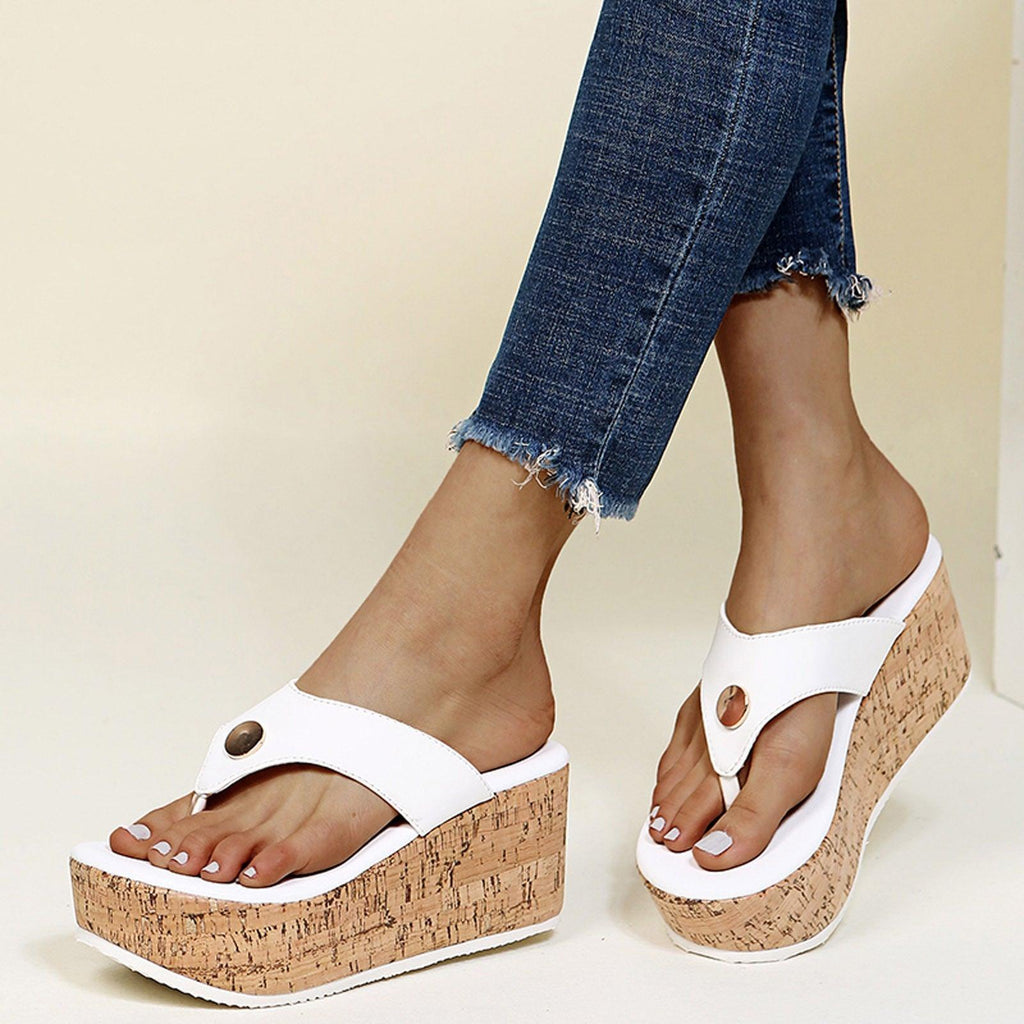Summer Women's Shoes With Wedges And Light Soled Slippers - Amazitshop
