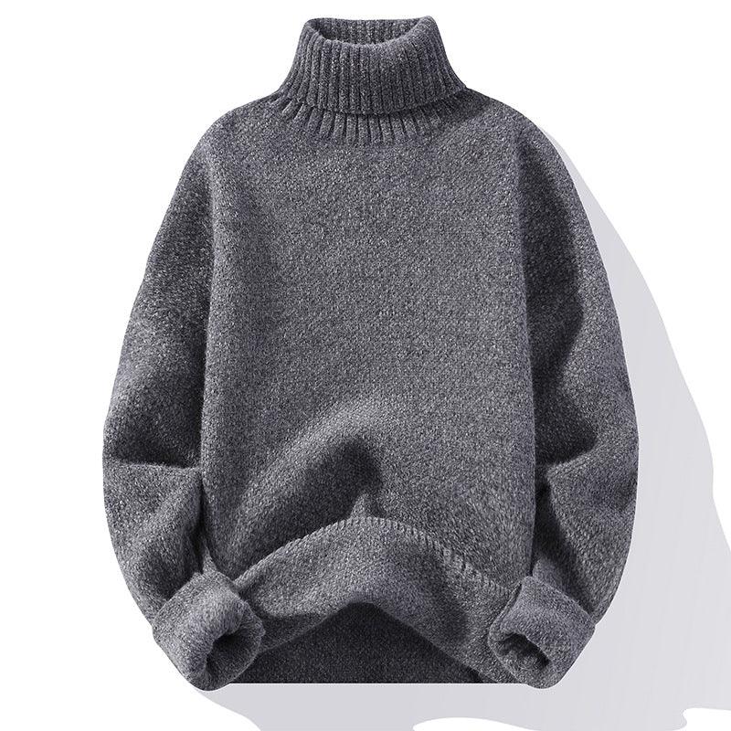 Sweater Soft Sweater Men's Slim - fit Thickened Pullover Bottoming Shirt - Amazitshop