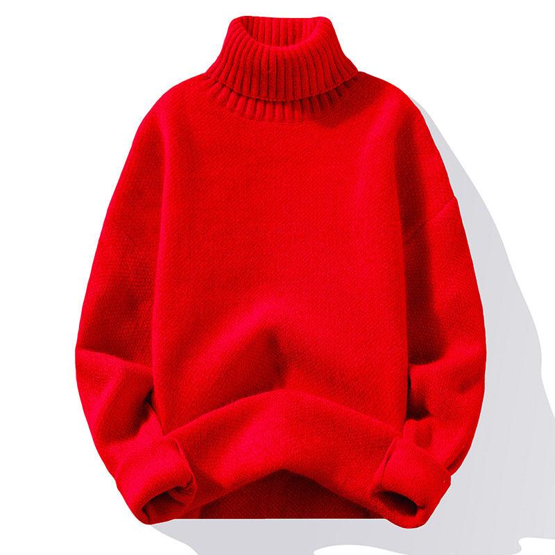 Sweater Soft Sweater Men's Slim - fit Thickened Pullover Bottoming Shirt - Amazitshop