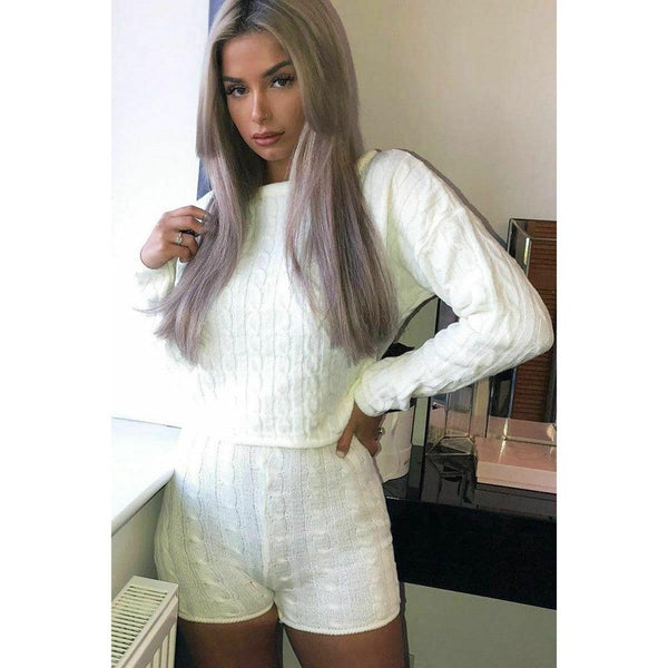 Sweater tops shorts suit - Amazitshop