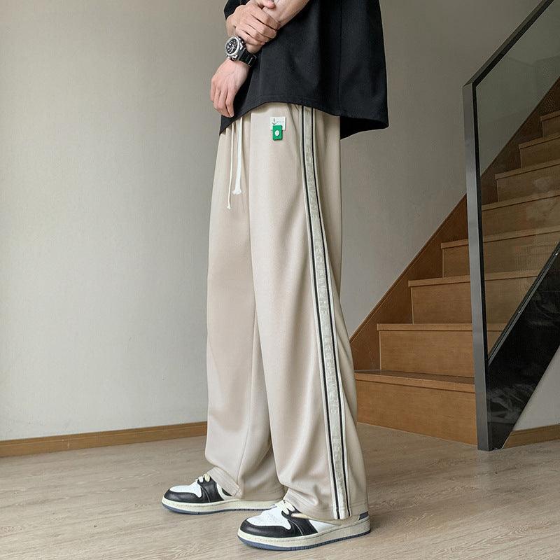 Sweatpants Men's Striped Fashion Straight Loose - Amazitshop