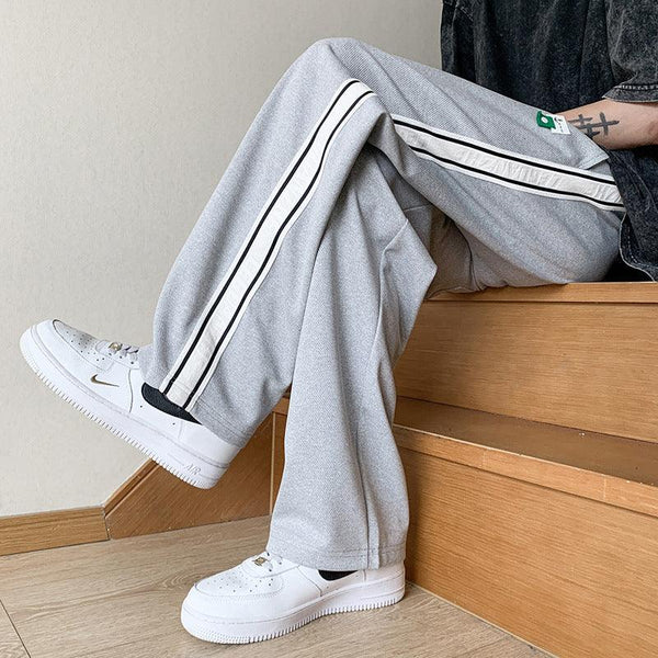 Sweatpants Men's Striped Fashion Straight Loose - Amazitshop