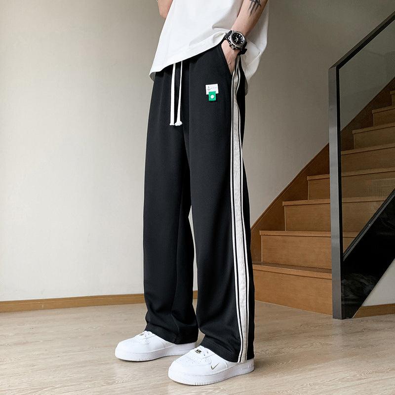 Sweatpants Men's Striped Fashion Straight Loose - Amazitshop