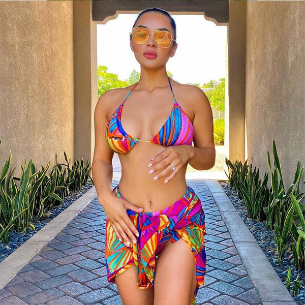 Swimsuit Sexy Sandy Three - Piece Bikini Amazon European And American Foreign Trade Swimwear Bikini - Amazitshop