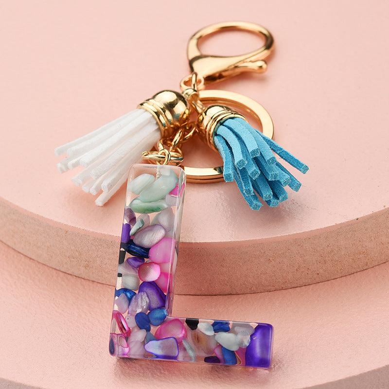 Symphony Letter Keychain Personalized Schoolbag Pendant - Amazitshop