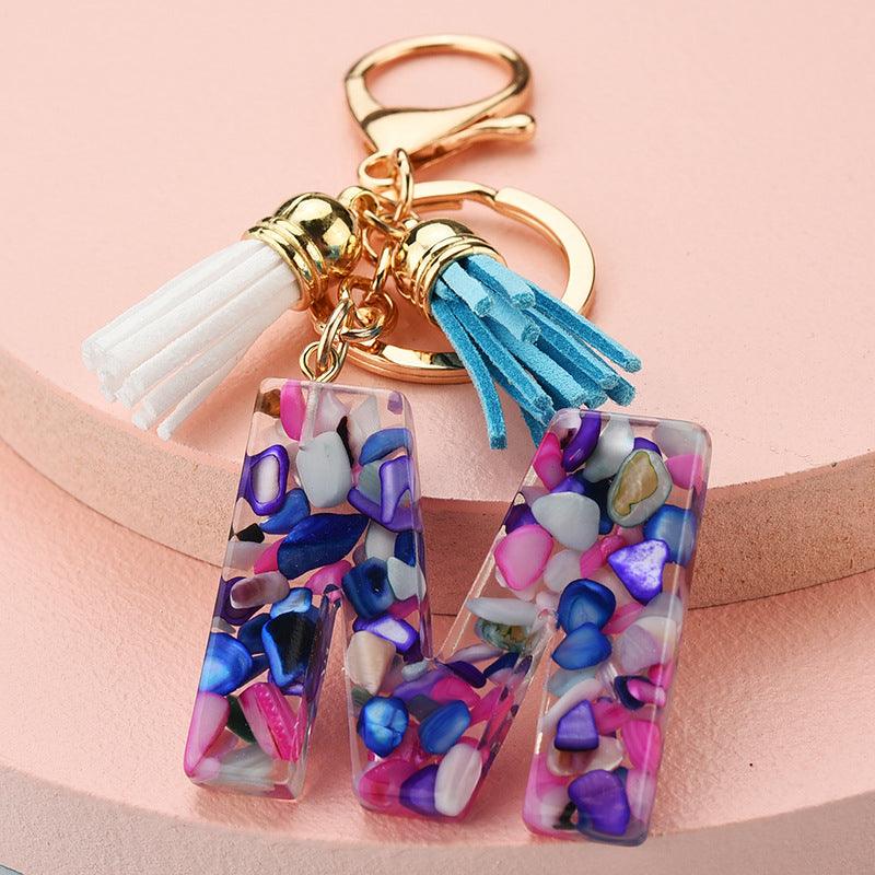 Symphony Letter Keychain Personalized Schoolbag Pendant - Amazitshop