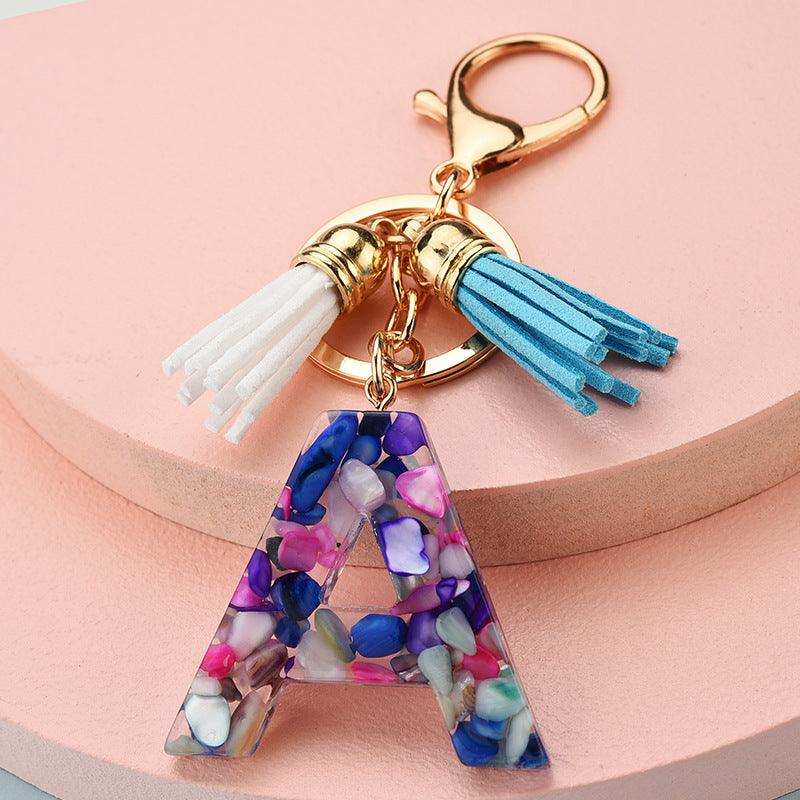 Symphony Letter Keychain Personalized Schoolbag Pendant - Amazitshop