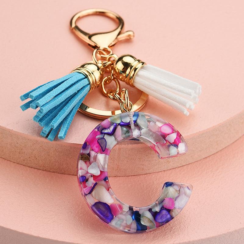 Symphony Letter Keychain Personalized Schoolbag Pendant - Amazitshop