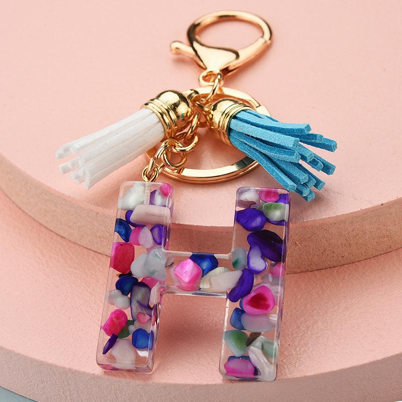 Symphony Letter Keychain Personalized Schoolbag Pendant - Amazitshop