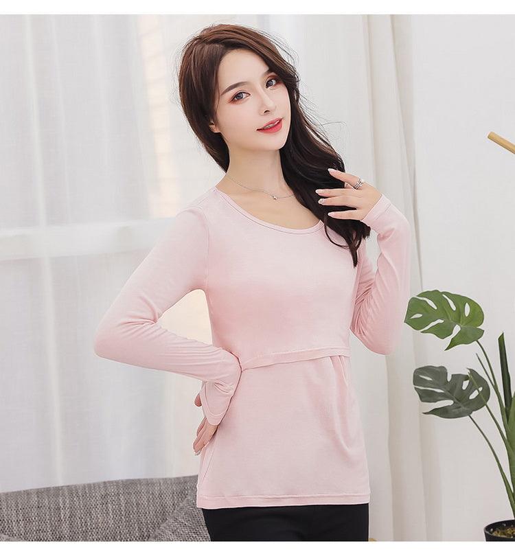 T-shirt for Pregnant Women Maternity Clothes for Feeding Nursing Tops Pregnancy Clothes Grossesse Garment - Amazitshop
