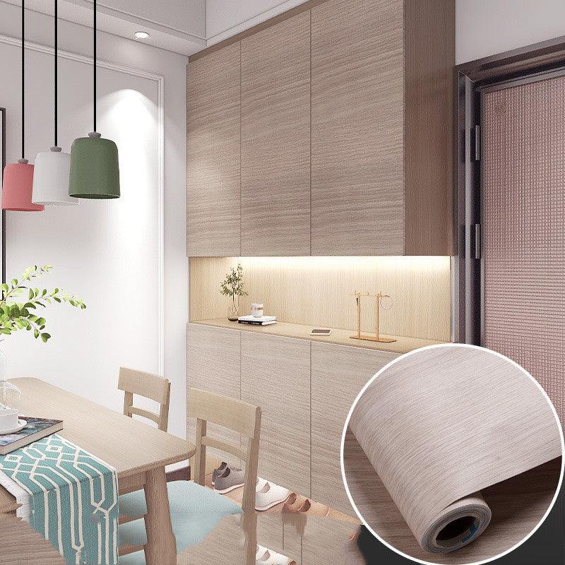 Table Wardrobe Room Door Cabinet Self - adhesive Wood Grain Wallpaper - Amazitshop