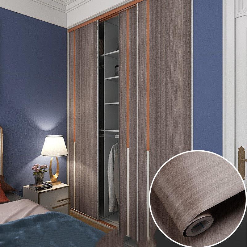 Table Wardrobe Room Door Cabinet Self - adhesive Wood Grain Wallpaper - Amazitshop