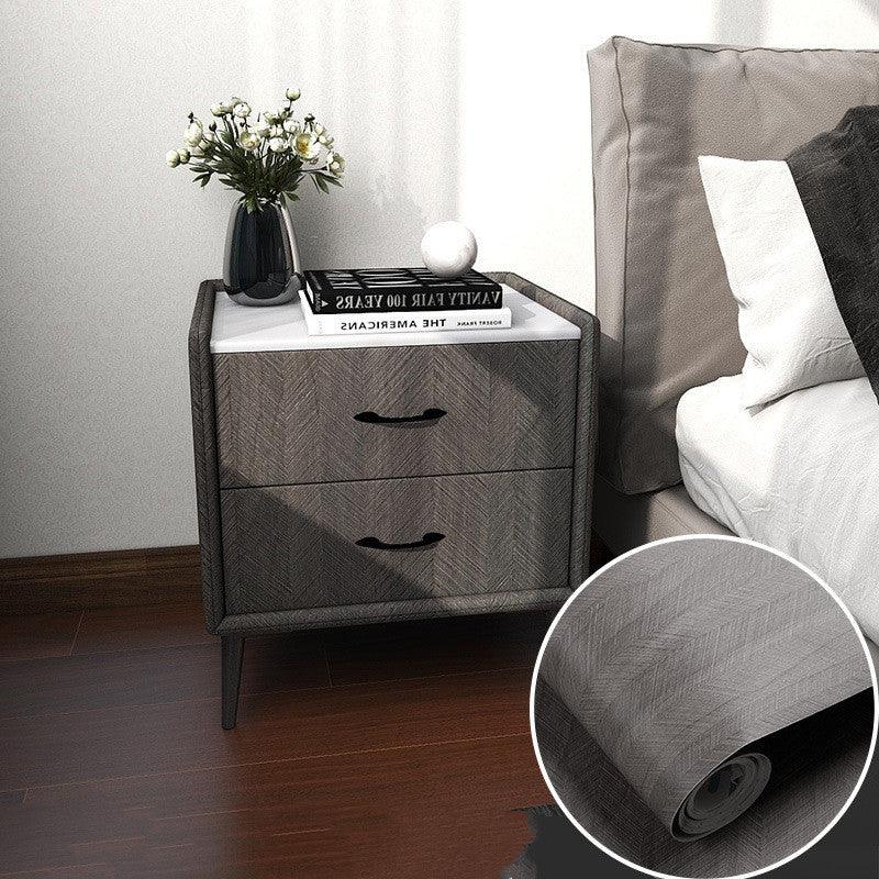 Table Wardrobe Room Door Cabinet Self - adhesive Wood Grain Wallpaper - Amazitshop