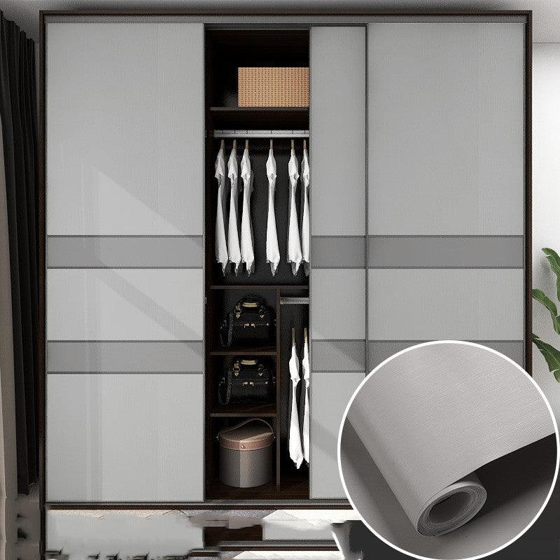Table Wardrobe Room Door Cabinet Self - adhesive Wood Grain Wallpaper - Amazitshop