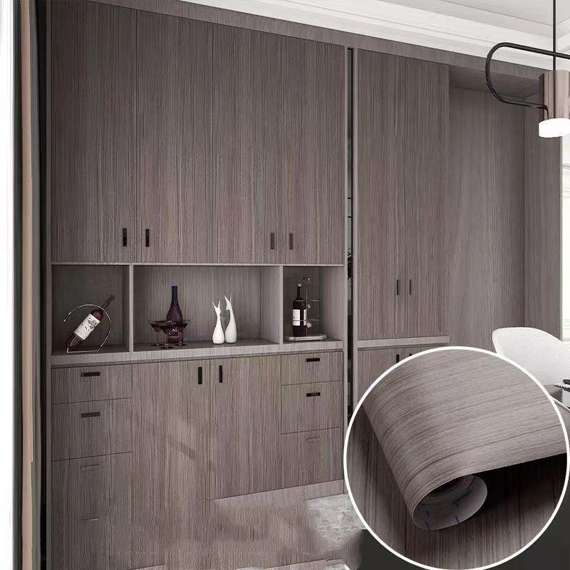 Table Wardrobe Room Door Cabinet Self - adhesive Wood Grain Wallpaper - Amazitshop