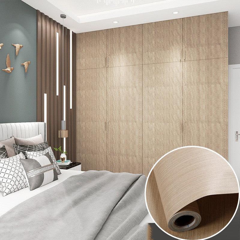 Table Wardrobe Room Door Cabinet Self - adhesive Wood Grain Wallpaper - Amazitshop