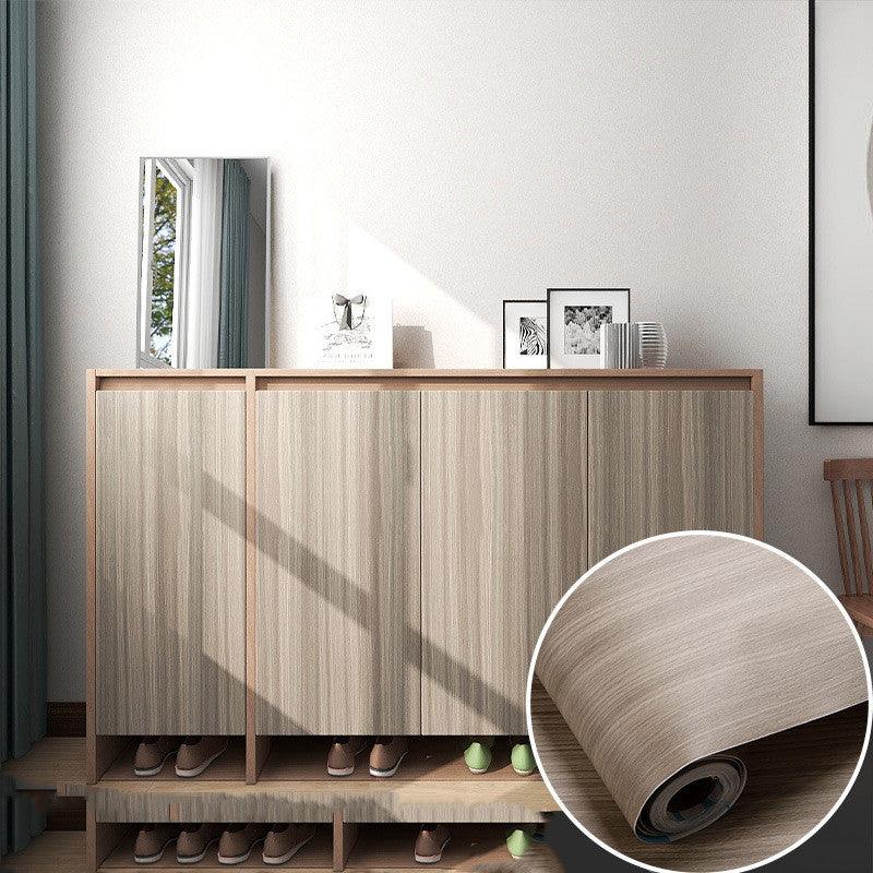 Table Wardrobe Room Door Cabinet Self - adhesive Wood Grain Wallpaper - Amazitshop