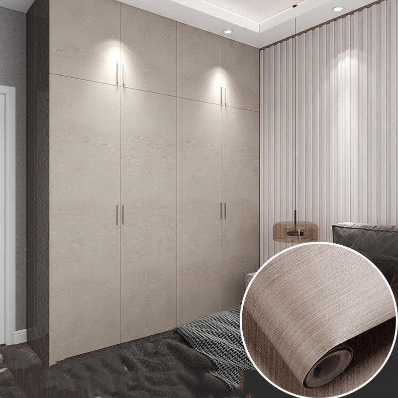 Table Wardrobe Room Door Cabinet Self - adhesive Wood Grain Wallpaper - Amazitshop