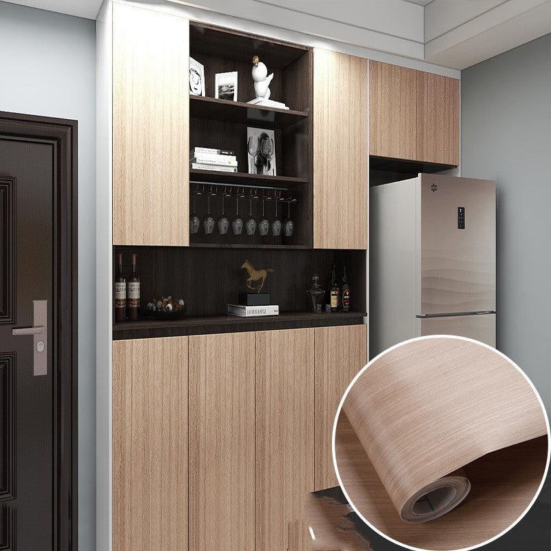 Table Wardrobe Room Door Cabinet Self - adhesive Wood Grain Wallpaper - Amazitshop