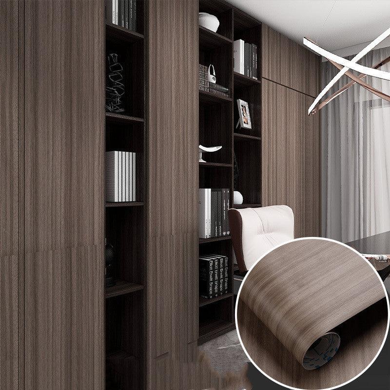 Table Wardrobe Room Door Cabinet Self - adhesive Wood Grain Wallpaper - Amazitshop