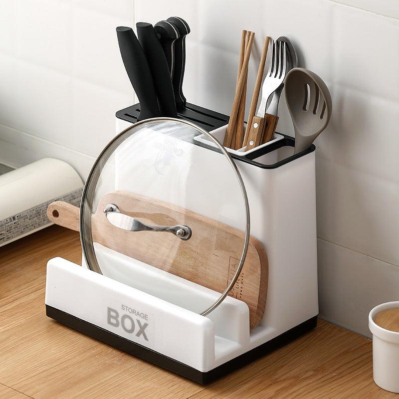 Tableware Storage Holders Kitchen Knife Plastic Storages Racks for Kitchen Convenience Cabinet - Amazitshop