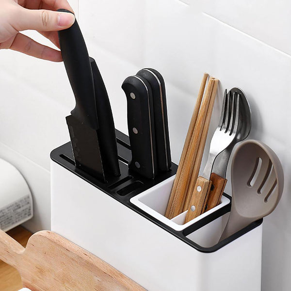 Tableware Storage Holders Kitchen Knife Plastic Storages Racks for Kitchen Convenience Cabinet - Amazitshop