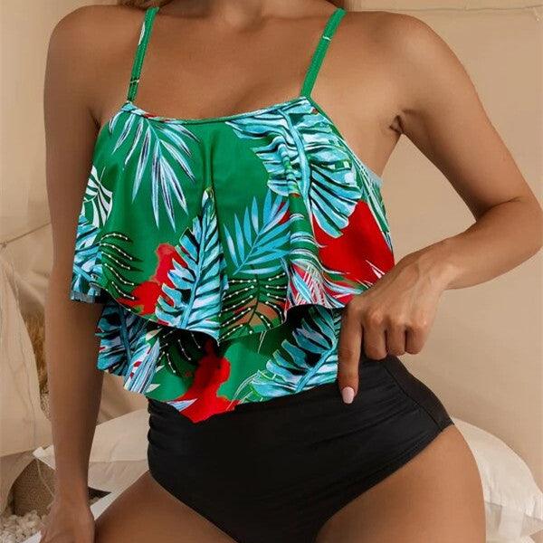 Tankini Split High Waist Bikini - Amazitshop
