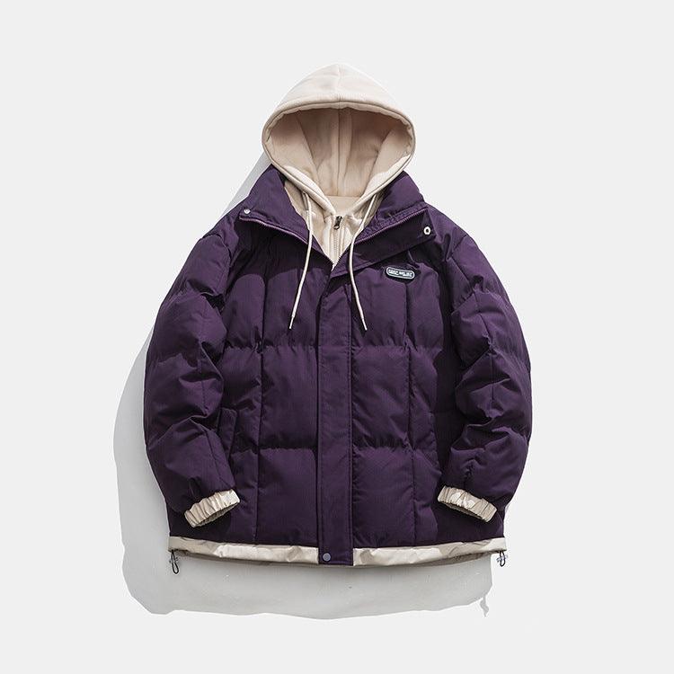 Teenagers Cotton - padded Jacket High School Students Fake Two - piece Down Cotton - padded Jacket - Amazitshop