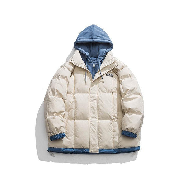 Teenagers Cotton - padded Jacket High School Students Fake Two - piece Down Cotton - padded Jacket - Amazitshop