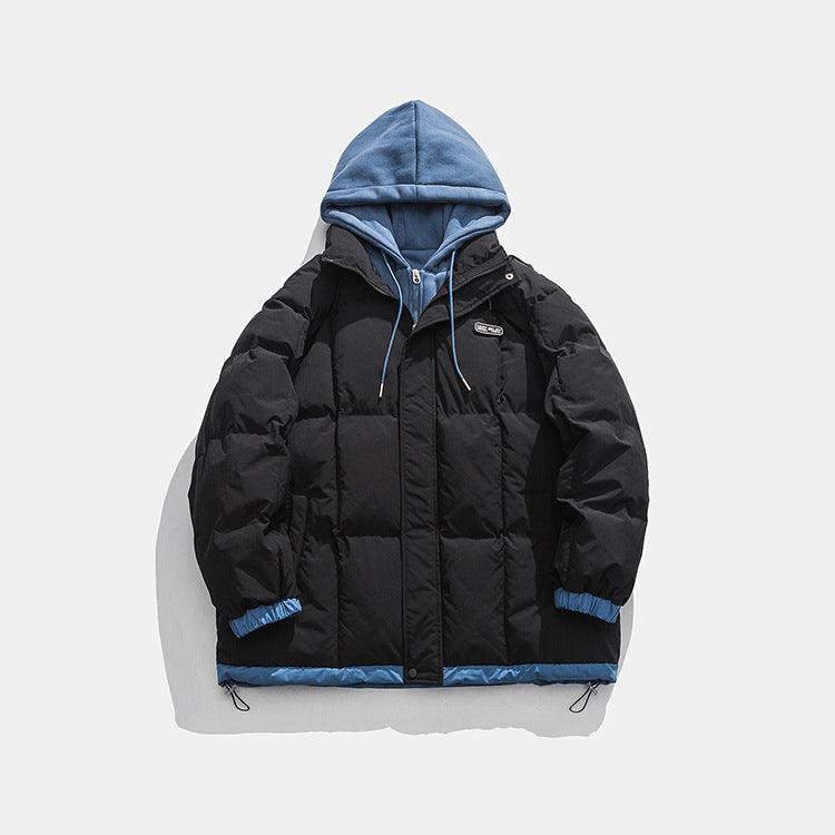 Teenagers Cotton - padded Jacket High School Students Fake Two - piece Down Cotton - padded Jacket - Amazitshop